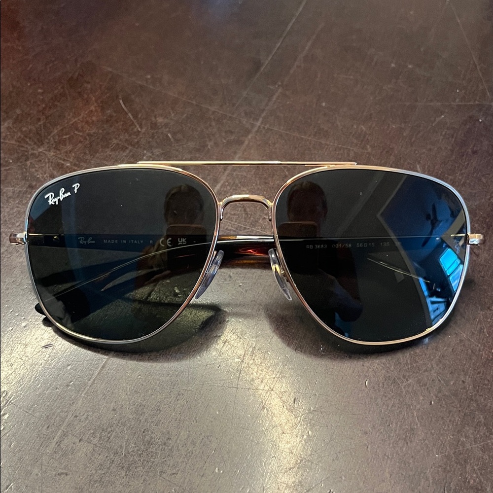 Ray-Ban Classic Aviator with Black Lenses and Silver Frame